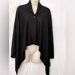 3/$15 Metaphor Women’s L/Sleeve Asymmetrical Cardigan Sweater With Button Size L